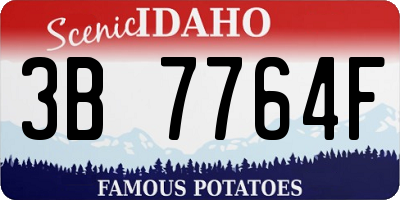 ID license plate 3B7764F