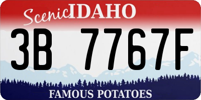 ID license plate 3B7767F