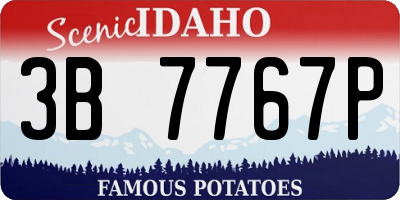 ID license plate 3B7767P