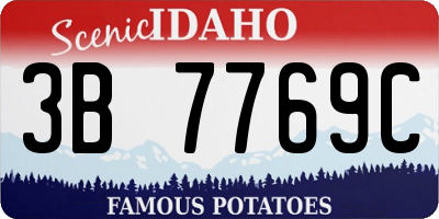 ID license plate 3B7769C