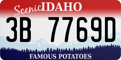 ID license plate 3B7769D