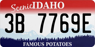 ID license plate 3B7769E