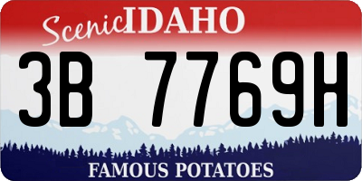 ID license plate 3B7769H