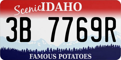 ID license plate 3B7769R