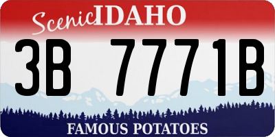 ID license plate 3B7771B
