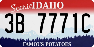 ID license plate 3B7771C