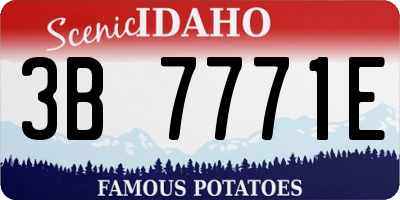 ID license plate 3B7771E