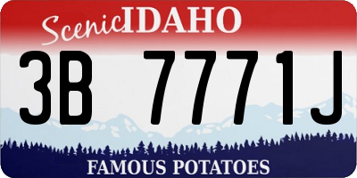 ID license plate 3B7771J
