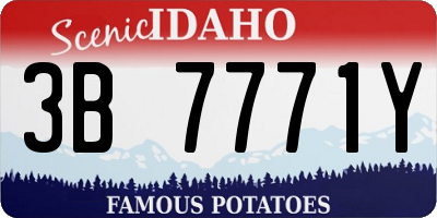 ID license plate 3B7771Y