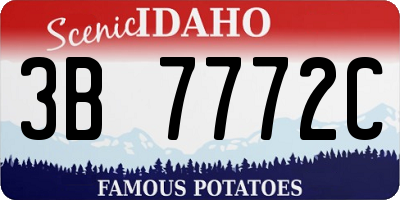 ID license plate 3B7772C