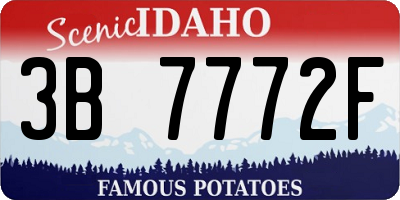 ID license plate 3B7772F