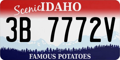 ID license plate 3B7772V