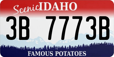 ID license plate 3B7773B