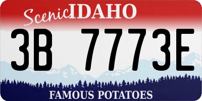 ID license plate 3B7773E