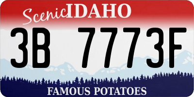 ID license plate 3B7773F