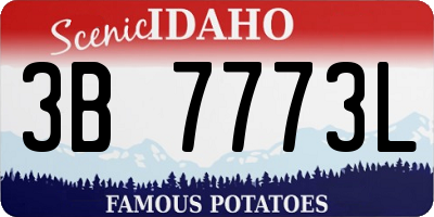 ID license plate 3B7773L