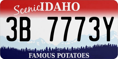 ID license plate 3B7773Y