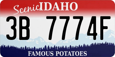 ID license plate 3B7774F