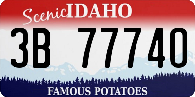 ID license plate 3B7774O