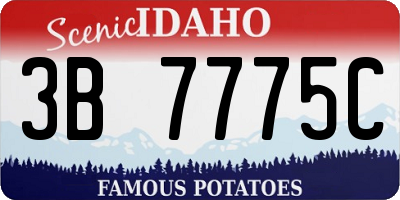 ID license plate 3B7775C