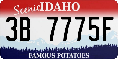 ID license plate 3B7775F