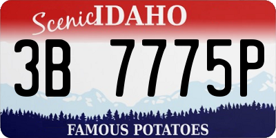 ID license plate 3B7775P