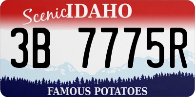ID license plate 3B7775R