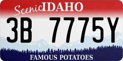 ID license plate 3B7775Y