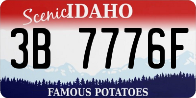 ID license plate 3B7776F