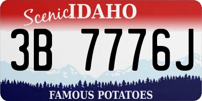 ID license plate 3B7776J