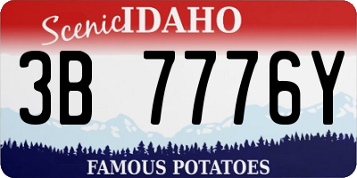 ID license plate 3B7776Y