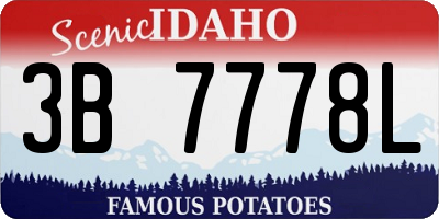 ID license plate 3B7778L