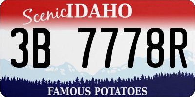 ID license plate 3B7778R