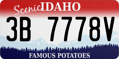 ID license plate 3B7778V