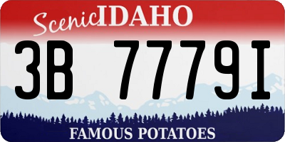 ID license plate 3B7779I