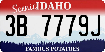 ID license plate 3B7779J