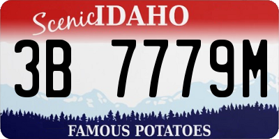 ID license plate 3B7779M
