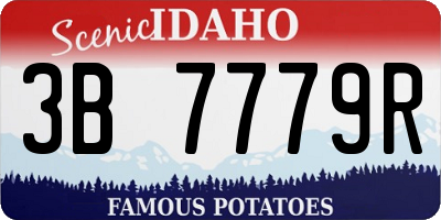 ID license plate 3B7779R