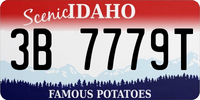 ID license plate 3B7779T