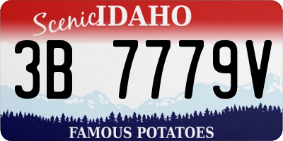 ID license plate 3B7779V