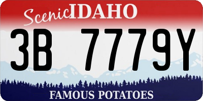 ID license plate 3B7779Y
