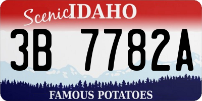 ID license plate 3B7782A
