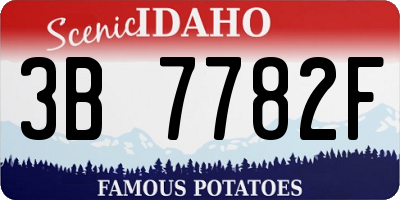ID license plate 3B7782F