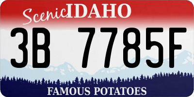 ID license plate 3B7785F