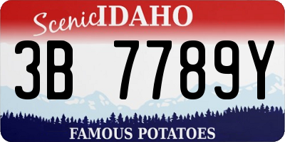 ID license plate 3B7789Y
