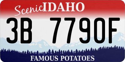 ID license plate 3B7790F