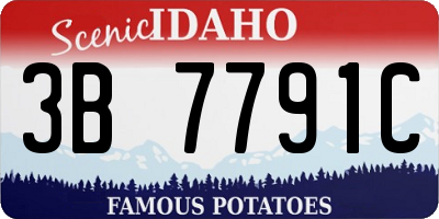 ID license plate 3B7791C