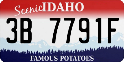 ID license plate 3B7791F