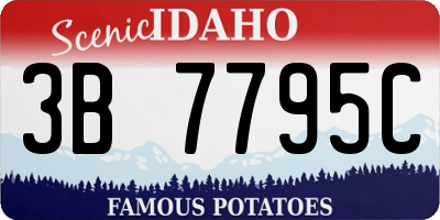 ID license plate 3B7795C