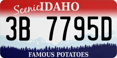 ID license plate 3B7795D